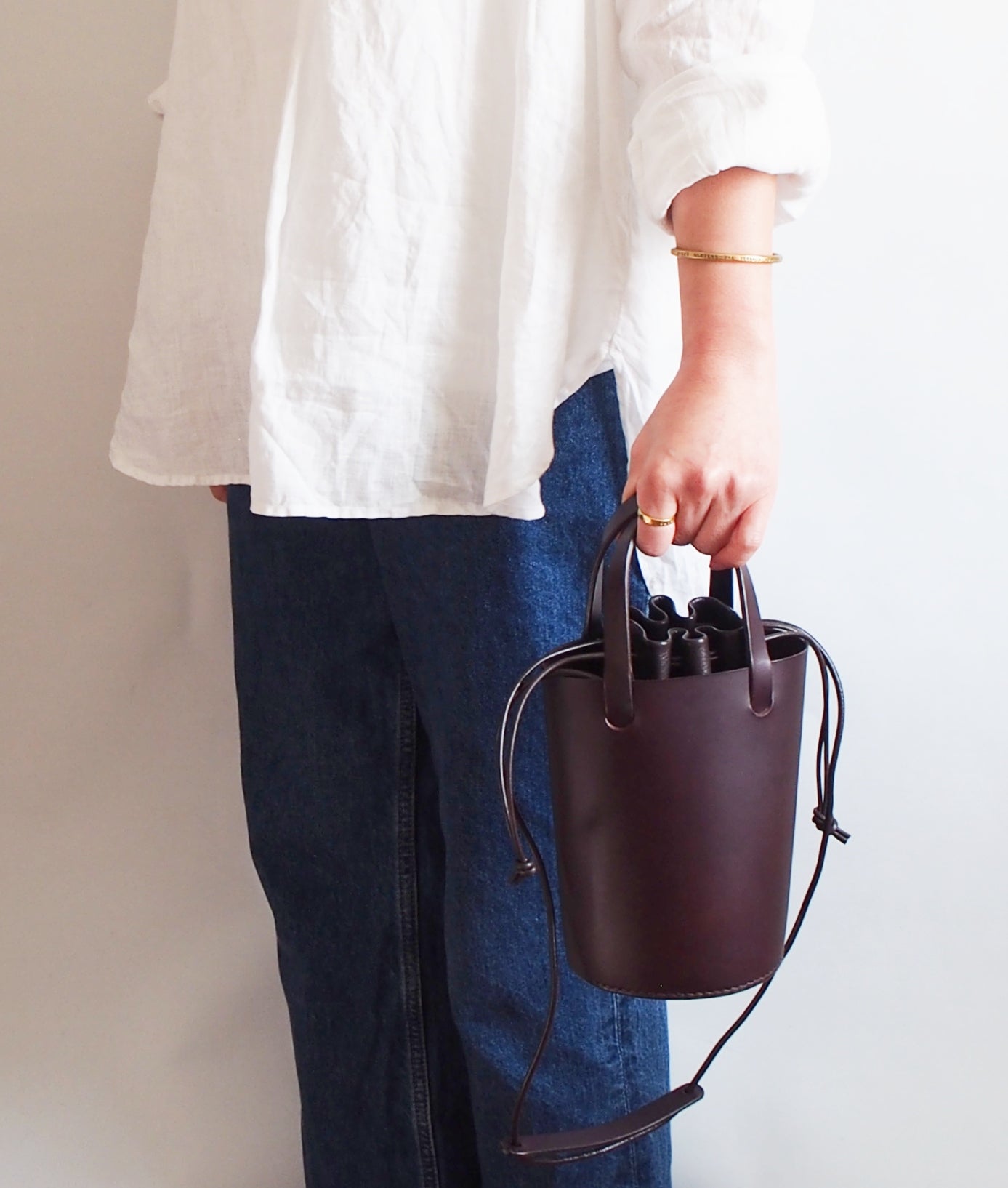 Bucket Tote Bag - Brown