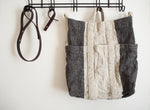 Striped Washable Linen Tote Bag