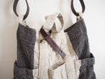 Striped Washable Linen Tote Bag