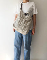 Striped Washable Linen Tote Bag