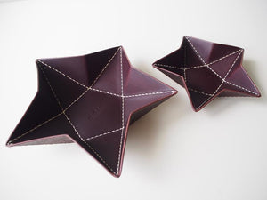 Origami Star Tray -  Set of Two / Chocolate