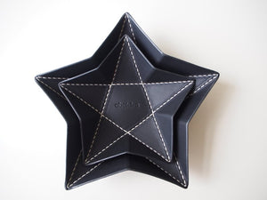 Origami Star Tray -  Set of Two / Black