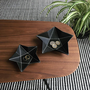Origami Star Tray -  Set of Two / Black