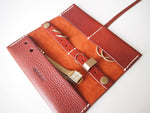 Travel Jewellery Roll - Tan