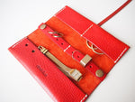 Travel Jewellery Roll - Red