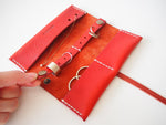 Travel Jewellery Roll - Red
