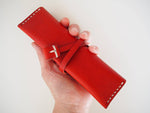 Travel Jewellery Roll - Red