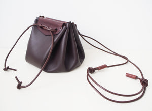 Puff Drawstring Bag - Medium / Brown