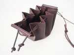 Puff Drawstring Bag - Small / Brown