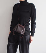 Puff Drawstring Bag - Medium / Brown