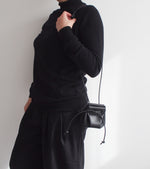 Puff Drawstring Bag - Small / Black