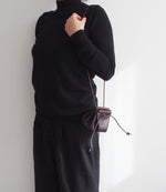 Puff Drawstring Bag - Small / Brown