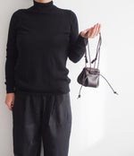 Puff Drawstring Bag - Small / Brown