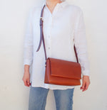 Flap Crossbody Bag - Medium / Light Tan