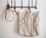 Leather Parts For Washable Linen Tote Bag / Natural