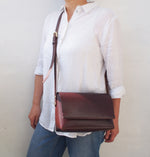 Flap Crossbody Bag - Medium / Brown