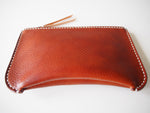 Flat zipper pouch - Tan