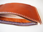 Flat zipper pouch - Tan