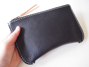 Flat zipper pouch - Black