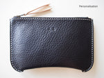 Flat zipper pouch - Tan