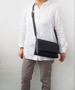 Flap Crossbody Bag - Medium / Black