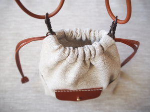Linen Drawstring Bag / Whiskey