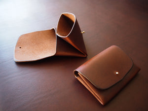 Origami Wallet - Smooth Leather / Brown