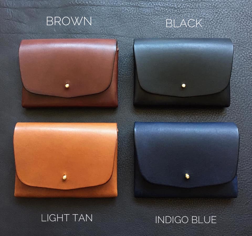 Origami Wallet - Smooth Leather / Indigo Blue