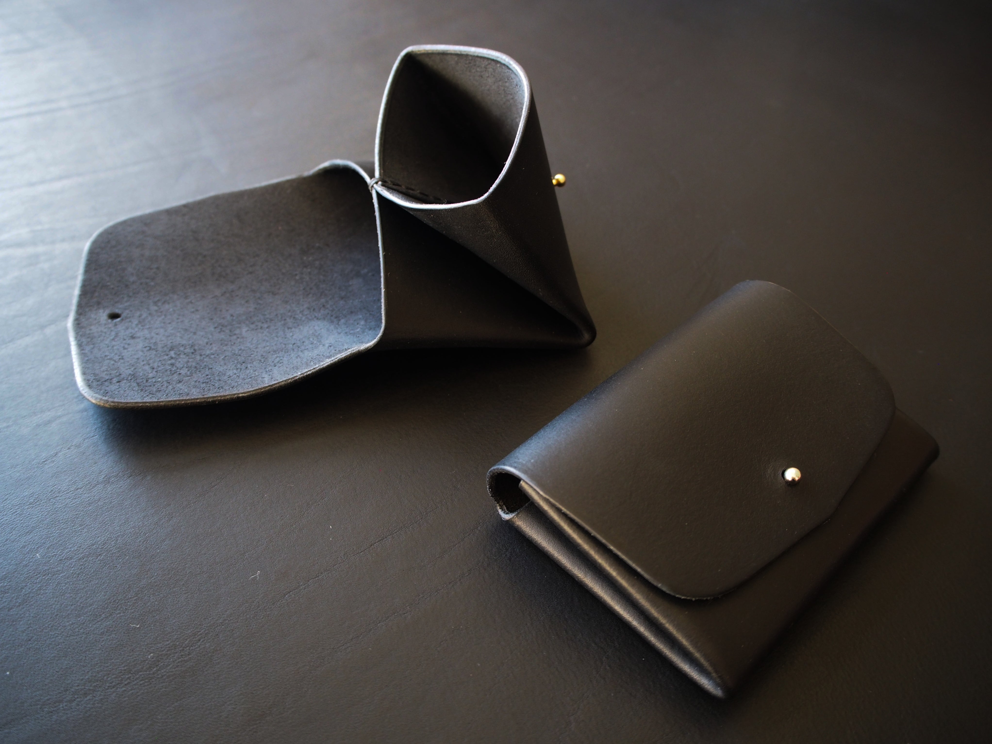Origami Wallet - Smooth Leather / Black